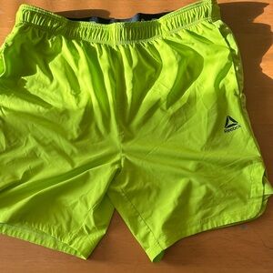 Reebok Neon Green Athletic Shorts